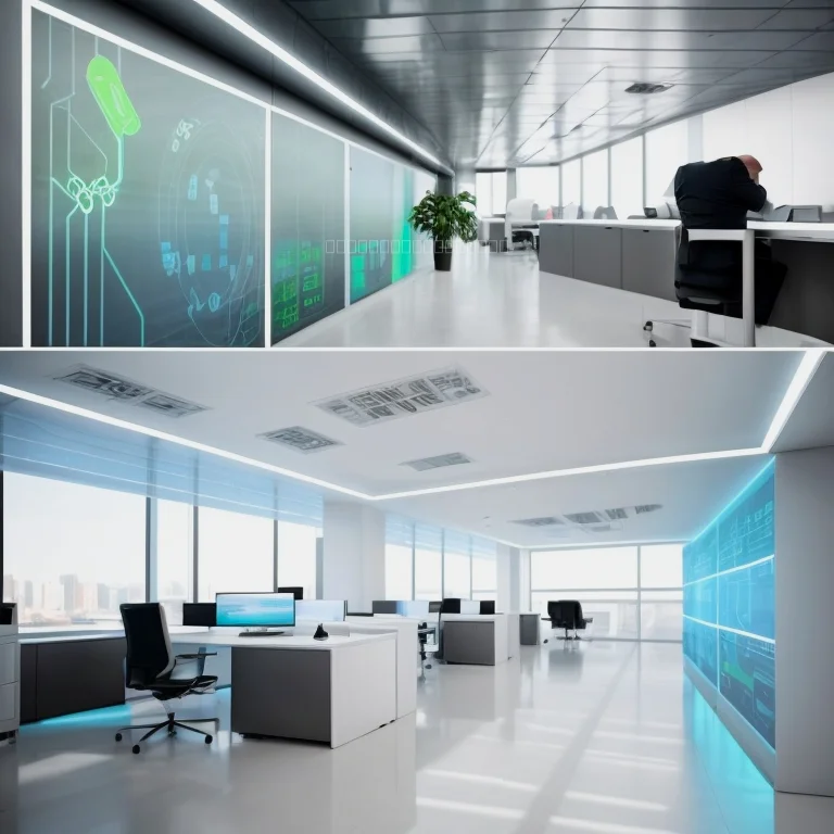 KI basiertes Luftgerät in modernem Büro